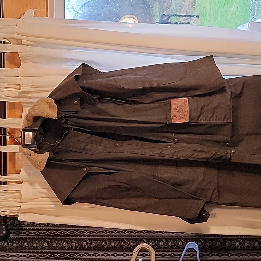 Large men's oil skin coat.